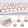 10pcs File Cat Heart Cactus Stationery Mini Metal Office Supplies Binder Clips Paper Clip