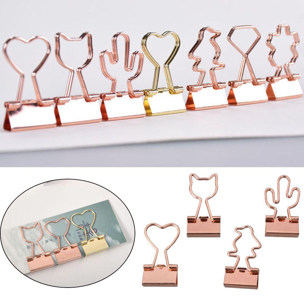 10pcs High Quality Stationery Book Mini Paper Clip Office Supplies Binder Clips Metal