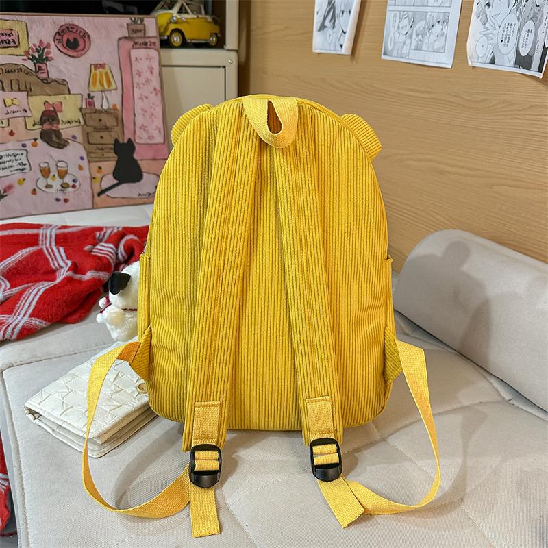 Милый вельветовый рюкзак для женщин и девочек – Очаровательный мини-рюкзак с дизайном медведя, лапками и мордочкой, идеально подходит для школы, путешествий и повседневного использования