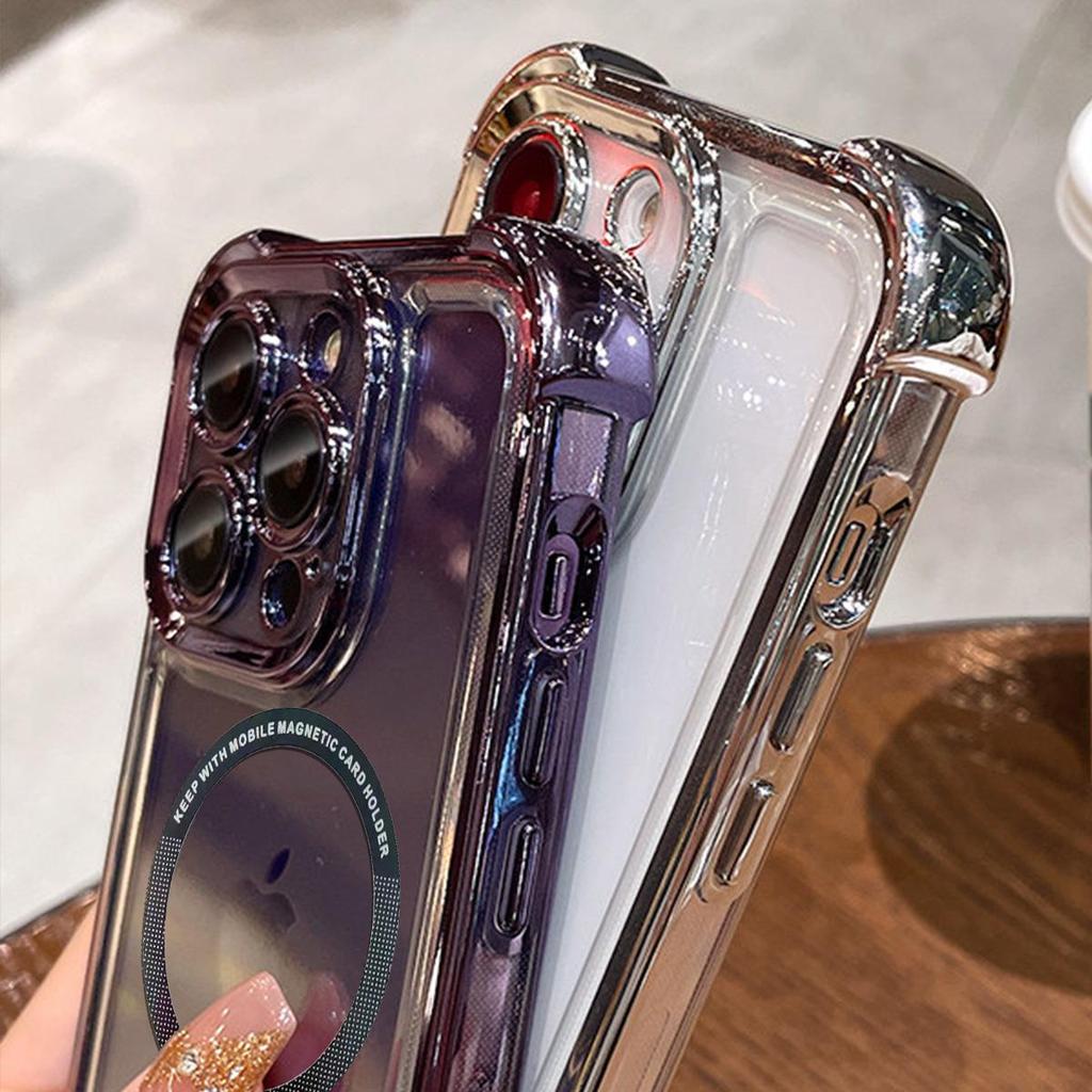 Case for Xiaomi Redmi Note 11S 5G,POCO M4 Pro 5G Clear Magnetic Casing Electroplated Lens Frame Phone Cover