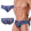 Floral Mens Swim Briefs Summer Fashion Sexy Beach Wear Lo Rise Bikini With Pad