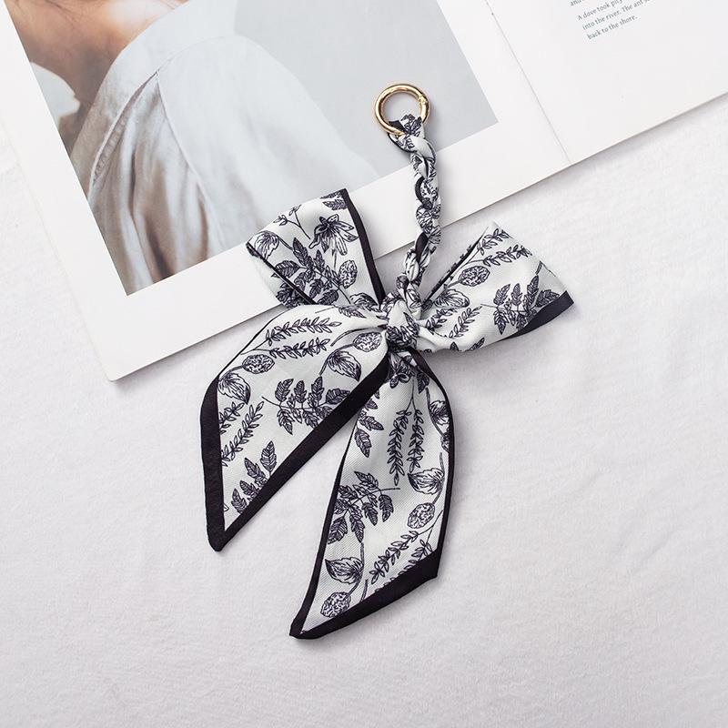 Silk Scarf Pendant Keychain: Versatile Bag Charm & Keyring