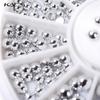 kads Украшение для ногтей с серебряным жемчугом, круглые украшения с плоским дном, полукруг, стразы для дизайна ногтей, стразы для ногтей