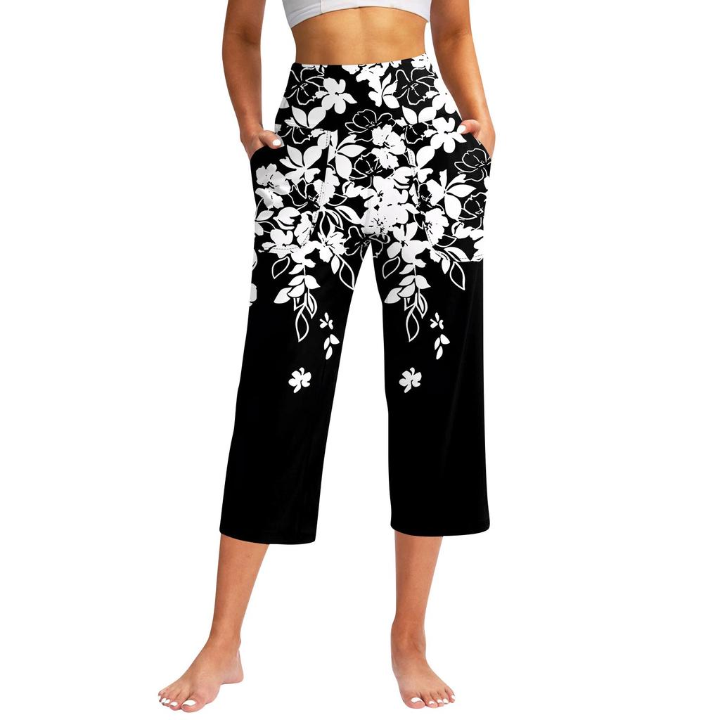 Женские повседневные брюки с карманами и высокой талией, спортивные штаны Seven Pants