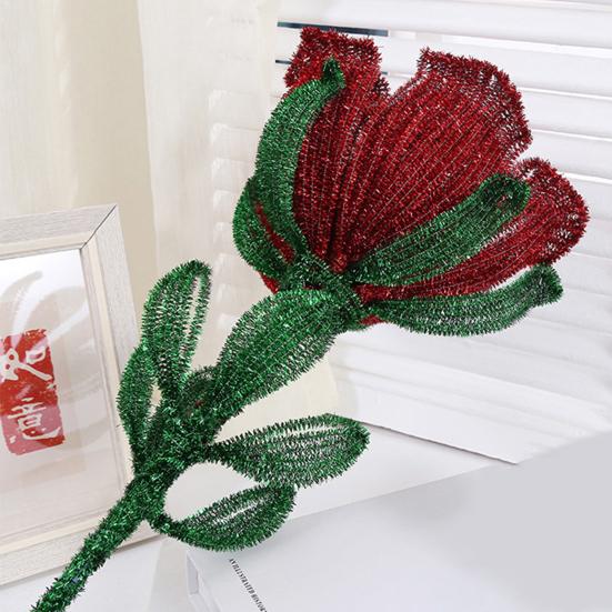 2 комплекта, 30 см, очиститель для труб, блестящие красочные DIY, художественные промыслы, гибкие, дошкольное образование, детский стебель из синели, развивающие игрушки, подарок на день рождения