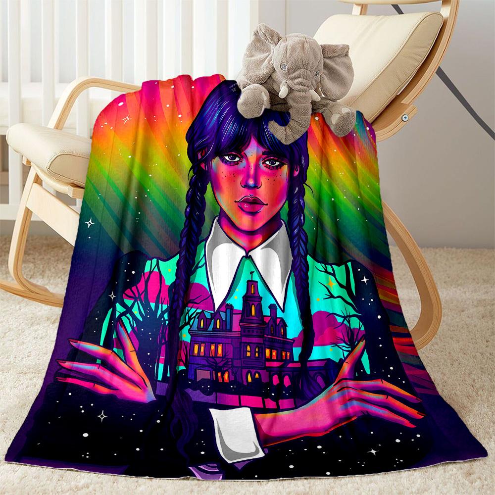 Wednesday Addams Clockwork Blanket Suitable for sofas,travel, living rooms also a good gift for friends and family Suitable for all seasons.