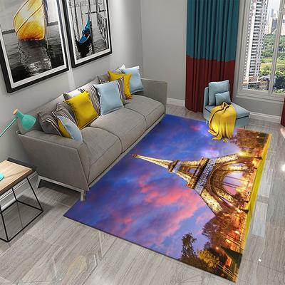 3D Романтические ковры с Эйфелевой башней для гостиной, спальни, ванной комнаты, прихожей, противоскользящий коврик, декор, кухонный коврик, придверный коврик