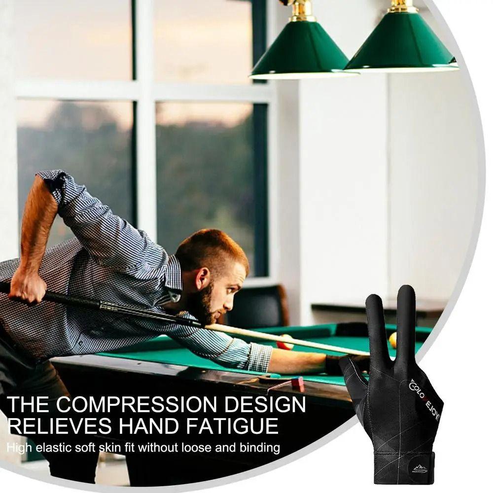 Polyester 3 Fingers Billiard Glove Three Finger Single Piece Billiards Gloves  Training Equipment