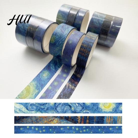 Versatile Craft Tape 3 Rolls Washi Set, Decorative Stickers, Aesthetic Tapes for Breathable Paper Scrapbooking Supplies, Journaling Junk Journal,