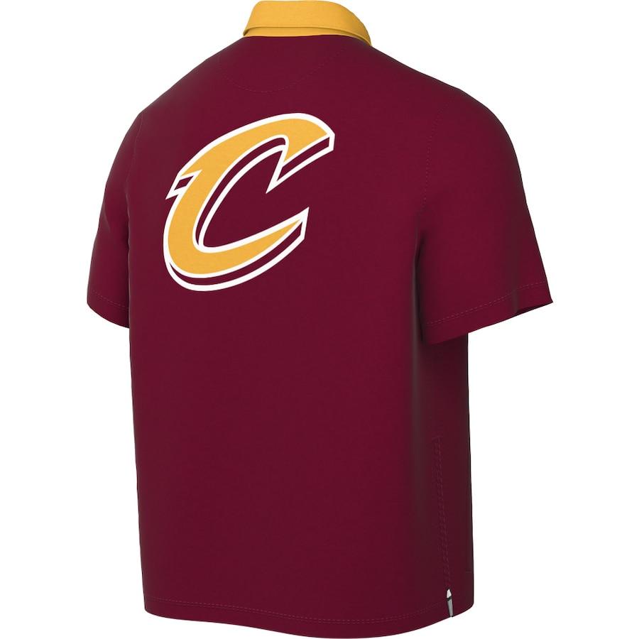 Nike X NBA Collaboration Cleveland Cavaliers Therma Flex Showtime 2021/22 City Edition Button-Up Comfort Short Sleeve Jacket Мужские куртки DB2444-677