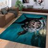 Black Dog Swimming Underwater suitable as a non-slip mat for the living room or bedroom sofa