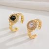 Personality Niche Premium Feel Gilding Golden Watch Opening Ring