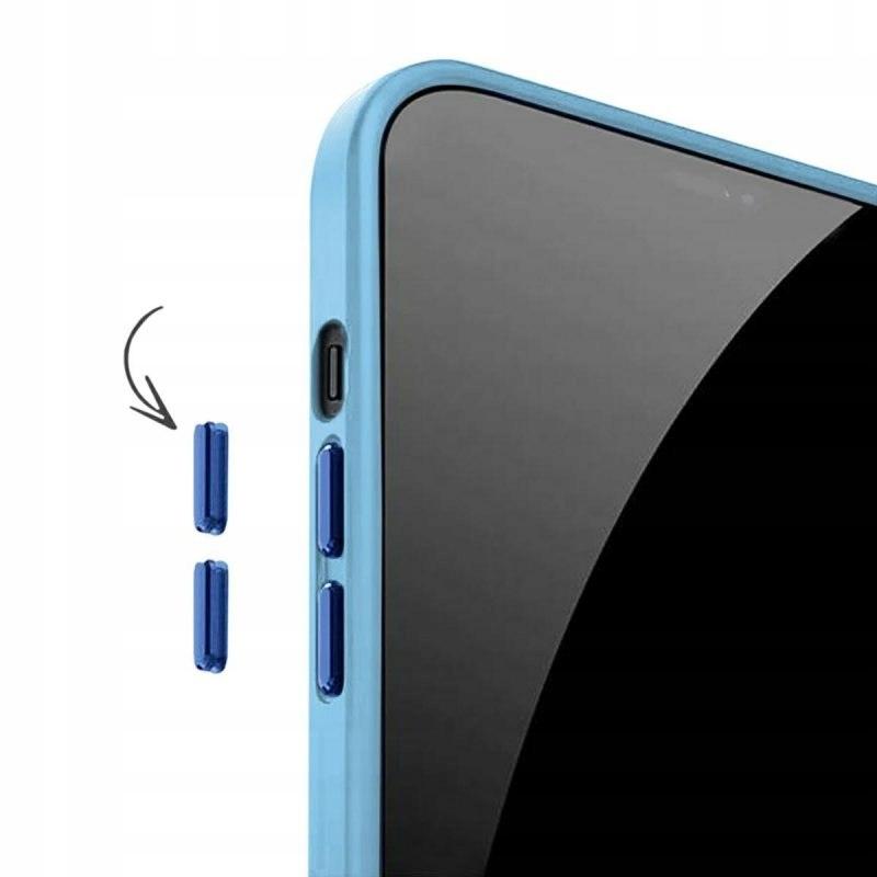 Case For Iphone 15 Plus Magsafe Reinforced Case Blue Case + Glass