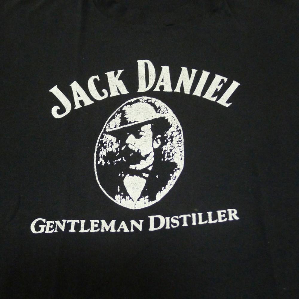 Винтажная черная футболка 80-х Jack Daniel Gentleman Distiller Унисекс