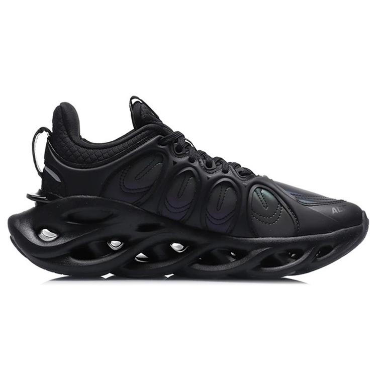 Li Ning Arc ACE Амортизация Дышащие Легкие Упругие Низкие Кроссовки для Бега Женские Черные ARHP226-12