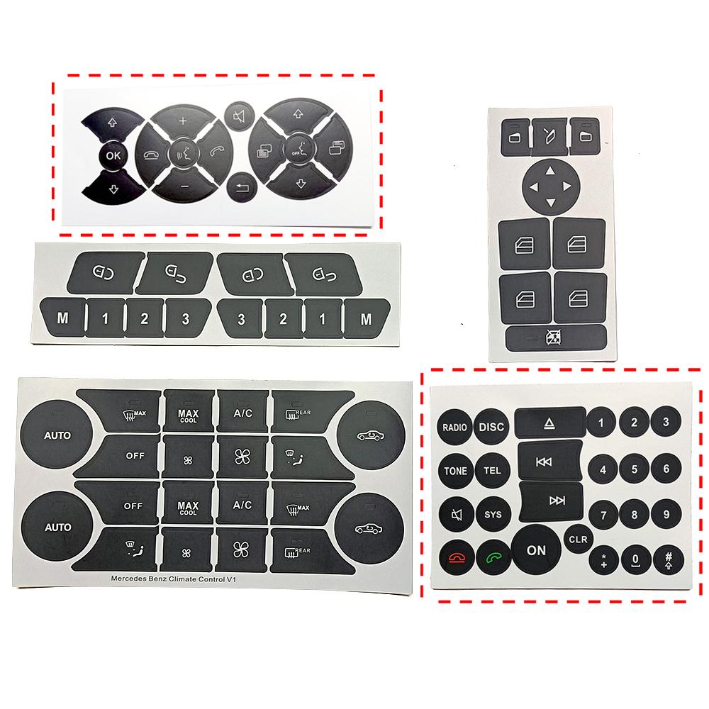 Для Mercedes Benz C Class W204 C180 C200 C220 C300 2007 2014 Автомобильный руль, дверной замок, окно, кнопка переменного тока, ремонтная наклейка