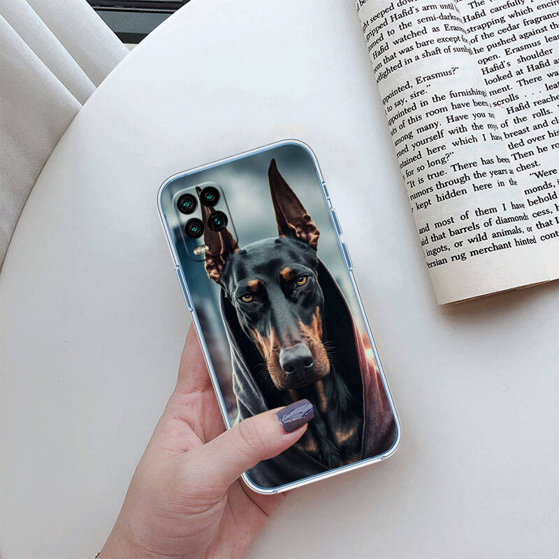 MH42 Dobermann Dog Phone Case for Motorola Edge 20 30 S30 40 50 Fusion Lite Plus Pro Neo Ultra One Power Action Macro Hyper Vision Zoom