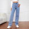 High-Waist Slim Straight Denim Jeans for Women - Hot Sale European & American Style