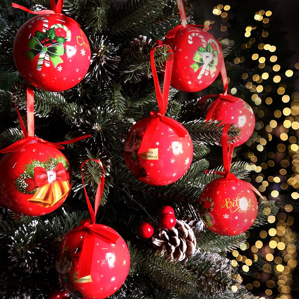 14 шт. в коробке, рождественские елочные подвесные шаровые украшения Navidad, новогодний шар, безделушка для рождественских украшений своими руками, шар с ремнями, детский подарок
