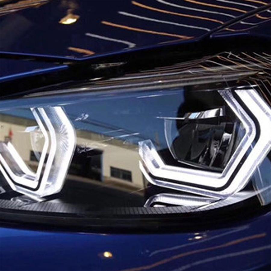 For BMW F82 F80 F32 F30 E90 M3 M4 M5 Halo Lights Crystal LED Angel Eye Rings ×4