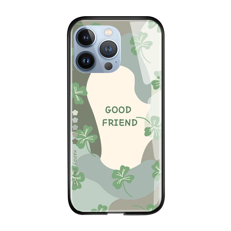 Чехол для телефона из закаленного стекла для iPhone 11 12 13 14 15 16 17 Redmi 10 12 14C Note10 Note14 Xiaomi 11Lite PocoC75 Мягкий край Ударопрочный Гладкий чехол