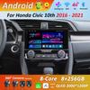 For Honda Civic 10th 2016 - 2021 Android 14 Intelligent System Car Radio Multimedia Video Player Navigation GPS 4G WIFI DSP