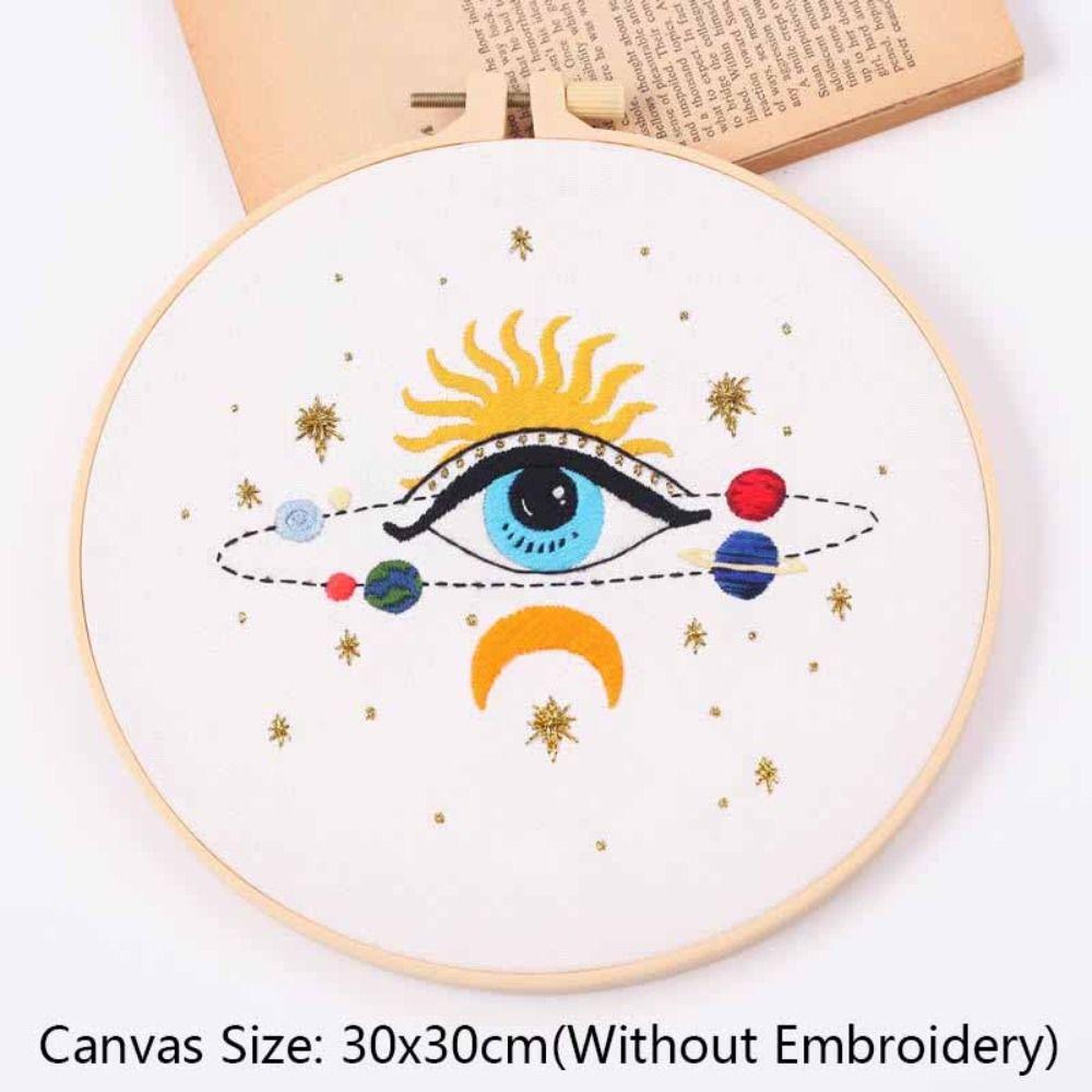 Thread Sewing Accessories Handmade Needle Punch Cross Stitch Kit Embroidery Hoop Flower Embroidery