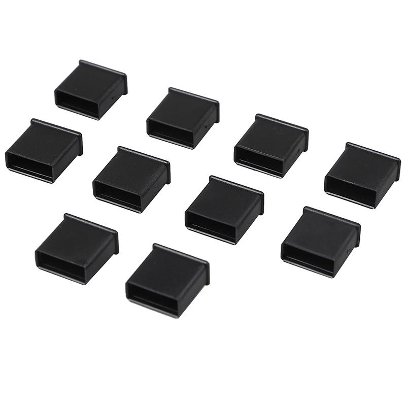 10Pcs Plastic Usb Male Anti-Dust Plug Stopper Cap Cover Protector Lids