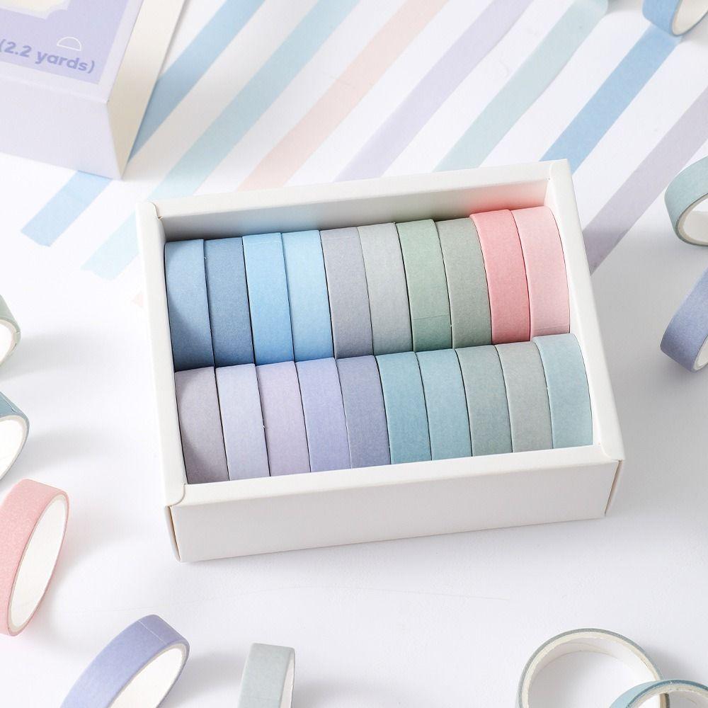 Multiple Colors Thin Masking Tape Gift Wrapping Decorative Tape Tape Set  Scrapbooking