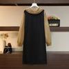 Spring and Autumn Women's Dress Plus Size Doll Collar Temperament Splicing Dresses