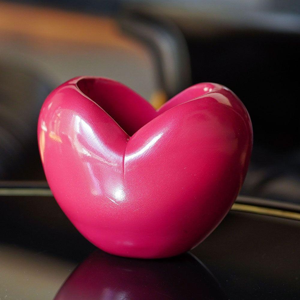Lovely Heart Shaped Pen Holder 3D Desktop Storage Box Kawaii Pen Storage Bucket Countertop