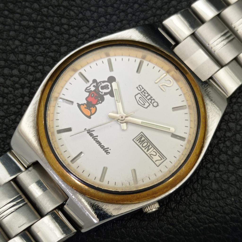 ПОДЛИННЫЕ ВИНТАЖНЫЕ МУЖСКИЕ ЧАСЫ SEIKO 5 AUTOMATIC 7009A ЯПОНИЯ С БЕЛЫМ ЦИФЕРБЛАТОМ a701680-5