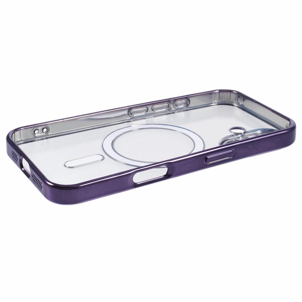 For iPhone 16 Case Compatible with Magsafe Clear TPU Phone Cover with Lens Film