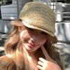 Hollow Straw Beret Vacation Painter Beret Japanese Style Straw Newsboy Cap Outdoor