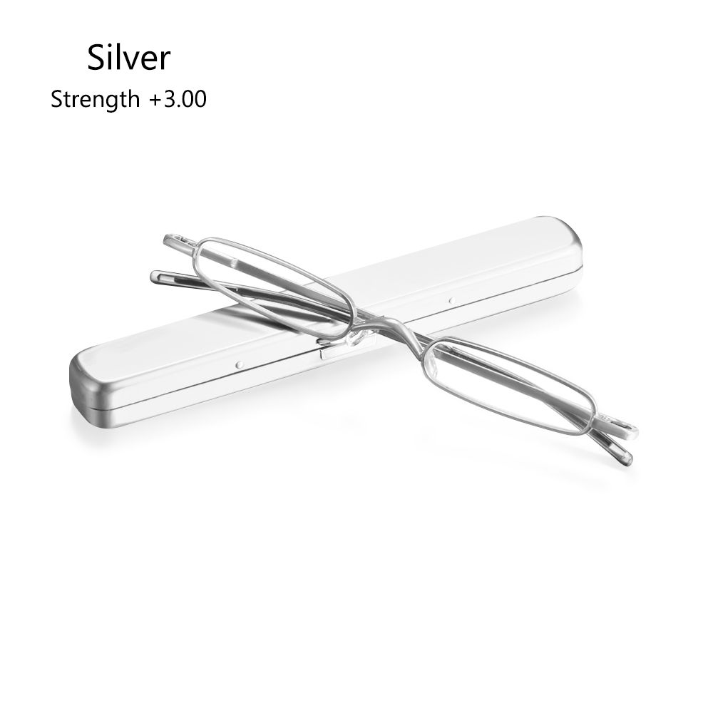 Hinge Blue Light Blocking Readers Eyeglasses Mini Reading Glasses with Portable Pen Clip Case