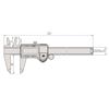 Mitutoyo America Digimatic No Borosilicate Glass 500-196-30 Caliper, Output, 6" Run, 1" Height, 1" Width, 1" Length,