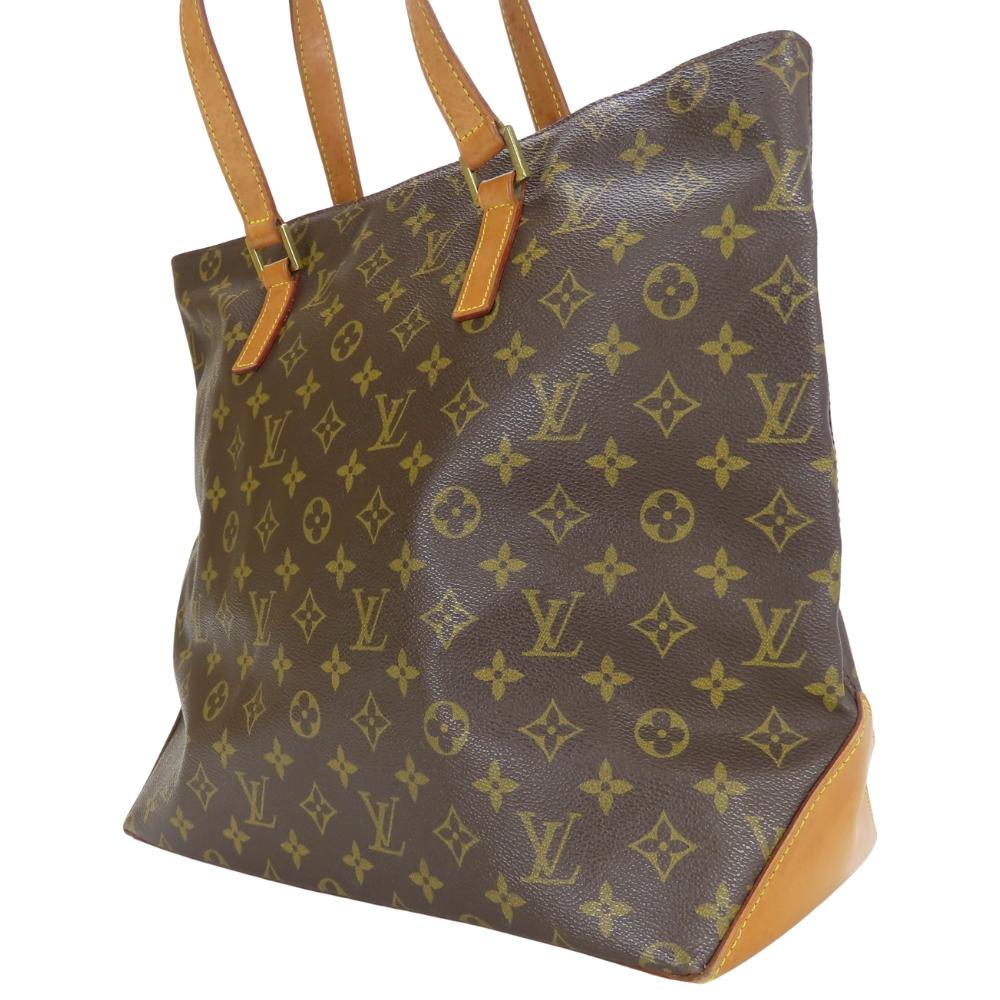 Used LOUIS VUITTON Tote Bag Cabas Mezzo M51151 Monogram/Nume leather Brown Popular