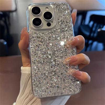 Роскошный Модный Чехол для Телефона с Блестками и Пайетками для iPhone 11 12 13 14 15 16 pro max 14 Plus Мягкий Силиконовый Ударопрочный Чехол
