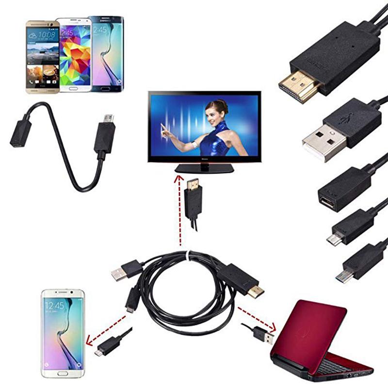 5-контактный и 11-контактный адаптер для телевизионного кабеля Micro USB HDMI 1080P HD для телефона Android