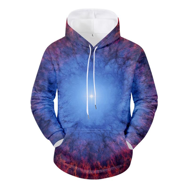 Весна и осень Cross Border Новый мужской 3D-принтованный повседневный персонализированный свитер с капюшоном Whirlpool