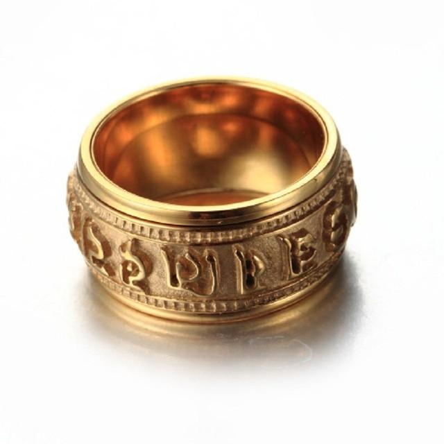 Кольцо Mantra Rotatable Ring для мужчин из титановой стали Tide в стиле ретро, властное, индивидуальное, на один указательный палец, с ювелирными изделиями