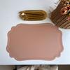 Leather placemat ins wind retro dining table mat European creative thermal insulation mat Nordic waterproof and oil-proof western dining mat