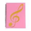 A4 File Folder Waterproof Spiral-bound Sheet Music Binder 10 X 13 Inches 20 Sleeves Double Sided for Violinist Pianists