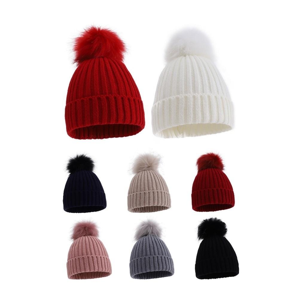 Solid Color Ribbed Knit Beanie Ribbed Knit Winter Beanie Hat Warm Windproof Hat Winter Season