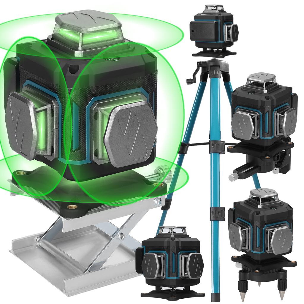 Многофункциональный 16-линейный лазерный уровень 3 градуса Самовыравнивающаяся машина Перезаряжаемая литиевая батарея для выравнивания