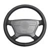 Black Faux Leather Car Steering Wheel Cover for Mercedes Benz C-Class W202 CL-Class C140 E-Class W210 W124 S-Class W140 1991-2002