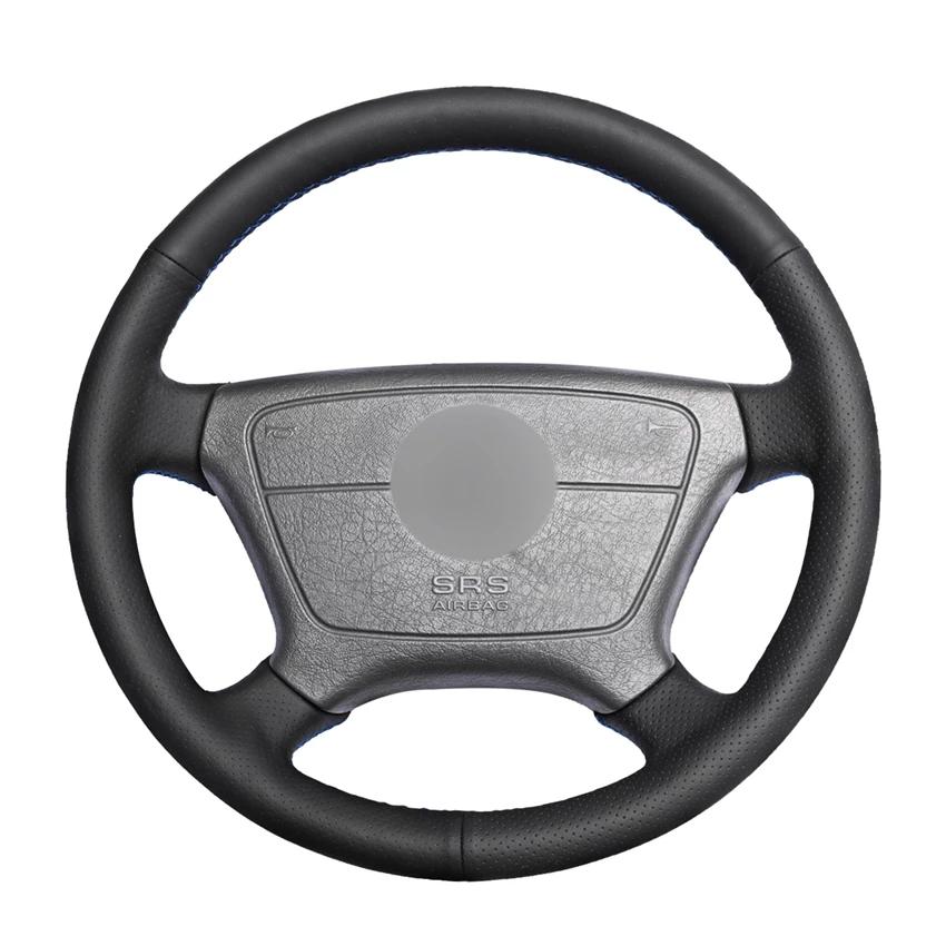 Черный чехол на руль из искусственной кожи для Mercedes Benz C-Class W202 CL-Class C140 E-Class W210 W124 S-Class W140 1991-2002