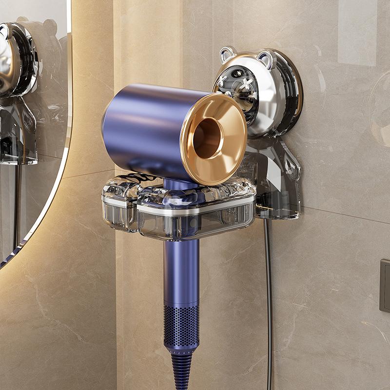 Подставка для фена, неперфорированная полка для хранения, настенная полка для размещения фена, ленивая ванная комната, вешалка для фена