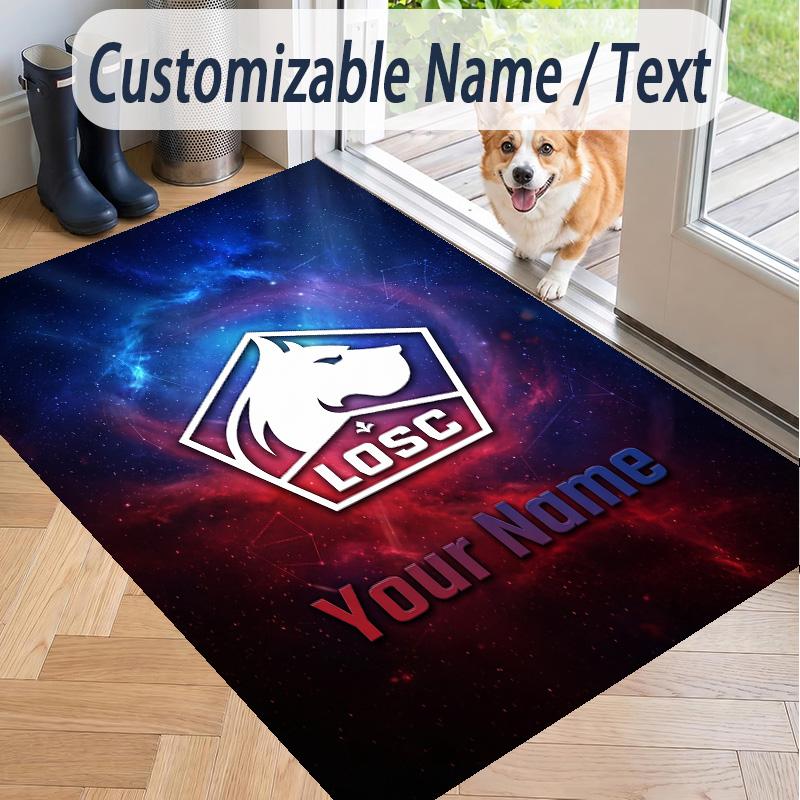 Custom Text Printed Rug LOSC Lille Non Slip Floor Carpet For Home Room Decor