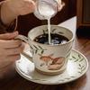 Exquisite And Beautiful Coffee Cup Creative Coffee Cup Saucer Coarse Taura Flower Cup Afternoon Tea Cup Set Export
